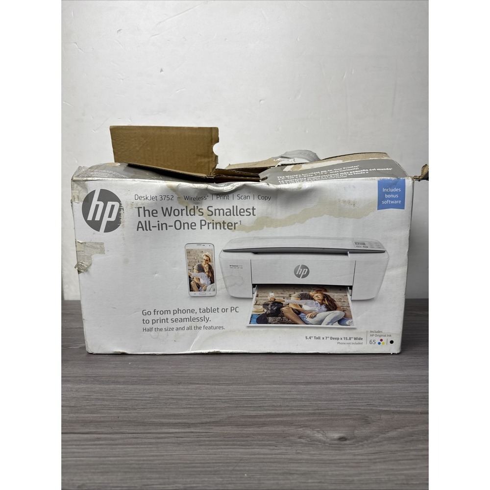 Brand New HP DeskJet 3752 All-in-One Printer, the smallest printer